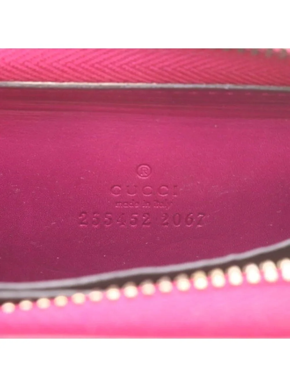 Gucci Micro Guccissima Coin Purse Wallet Zip Around GG Pattern Pink